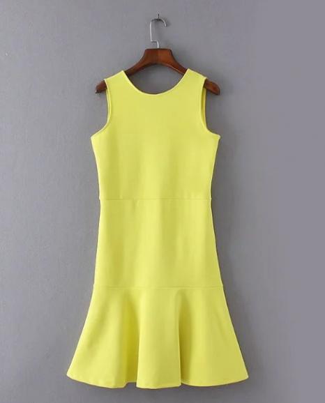 sd-10709 dress yellow